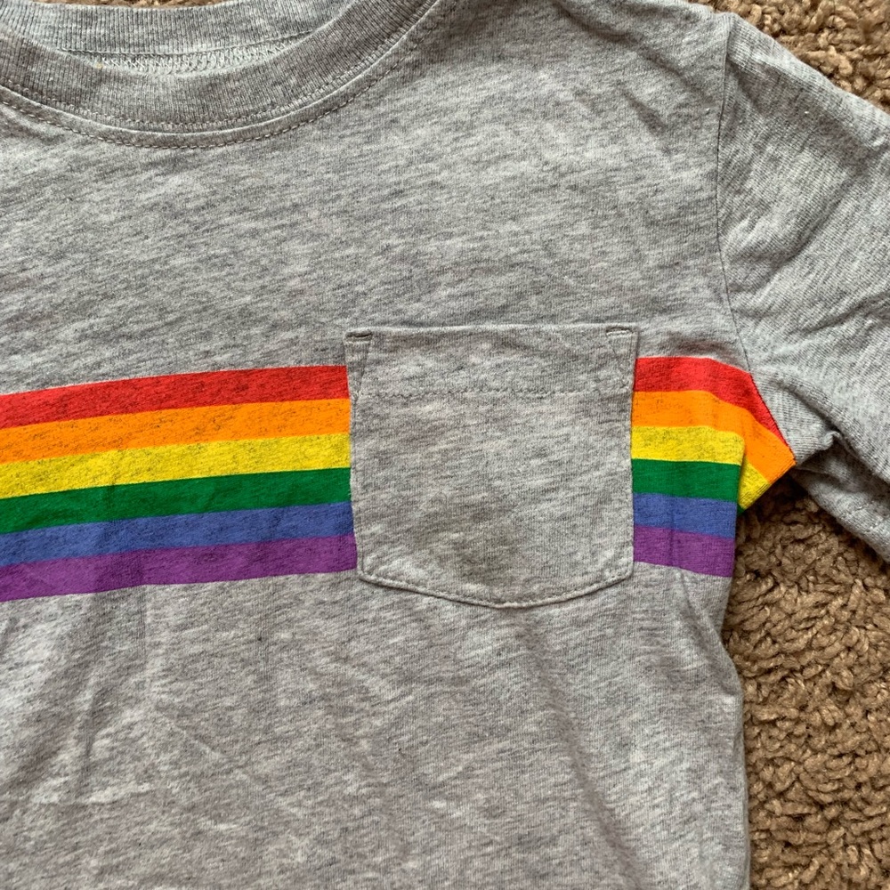 Carter’s Rainbow Striped Toddler Shirt - Picture 2 of 3